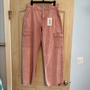 Disclosure Women's High Rise Rose Cargo Jeans